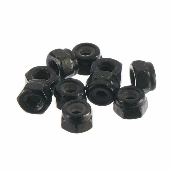Axial AX31147 M2 Nylon Locking Hex Nut (Black) (10pieces) - Echo Six Hobbies