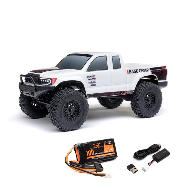 Axial 1/24 SCX24 Base Camp 4X4 RTR Brushed Rock Crawler White