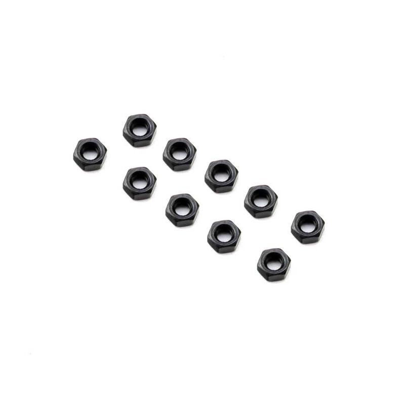 PowerHobby Axial AXI-3837 M3 Nut, Thin, Black (10)