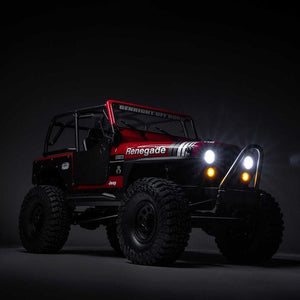Axial 1/10 SCX10 III Jeep CJ-7 4X4 RTR Brushed Rock Crawler, Red