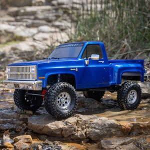 Axial SCX10 III Base Camp 1982 Chevrolet K10 4X4 Rock Crawler Blue w 3S Lipo Battery