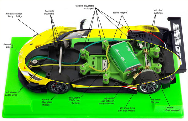 Avant Slot 52303 Ferrari 296 GT3 Presentation Black 1/32 Slot Car