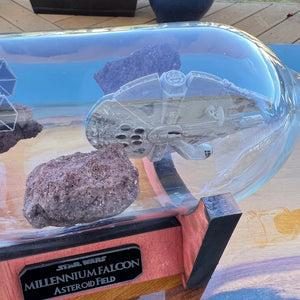 CCHobbyFun Star Wars Millennium Falcon Asteroid Chase in a Bottle