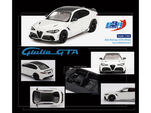 BBR - Alfa Romeo Giulia GTA White with Carbon Top 1/64 Diecast Model Car by BBR