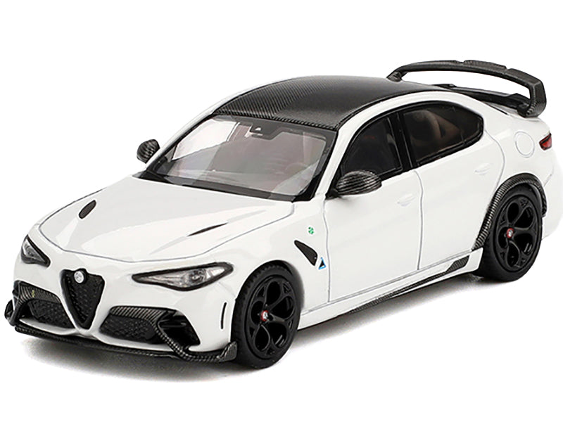 BBR - Alfa Romeo Giulia GTAm White with Carbon Top 1/64 Diecast Model Car by BBR