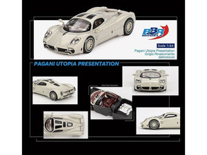 BBR - Pagani Utopia Presentation Grigio Rinascimento Silver 1/64 Diecast Model Car by BBR