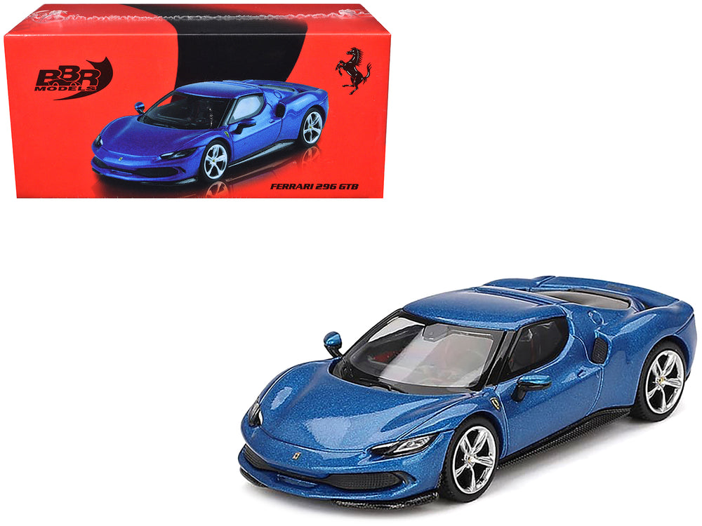 BBR - Ferrari 296 GTB Blue Corsa 1/64 Diecast Model Car by BBR