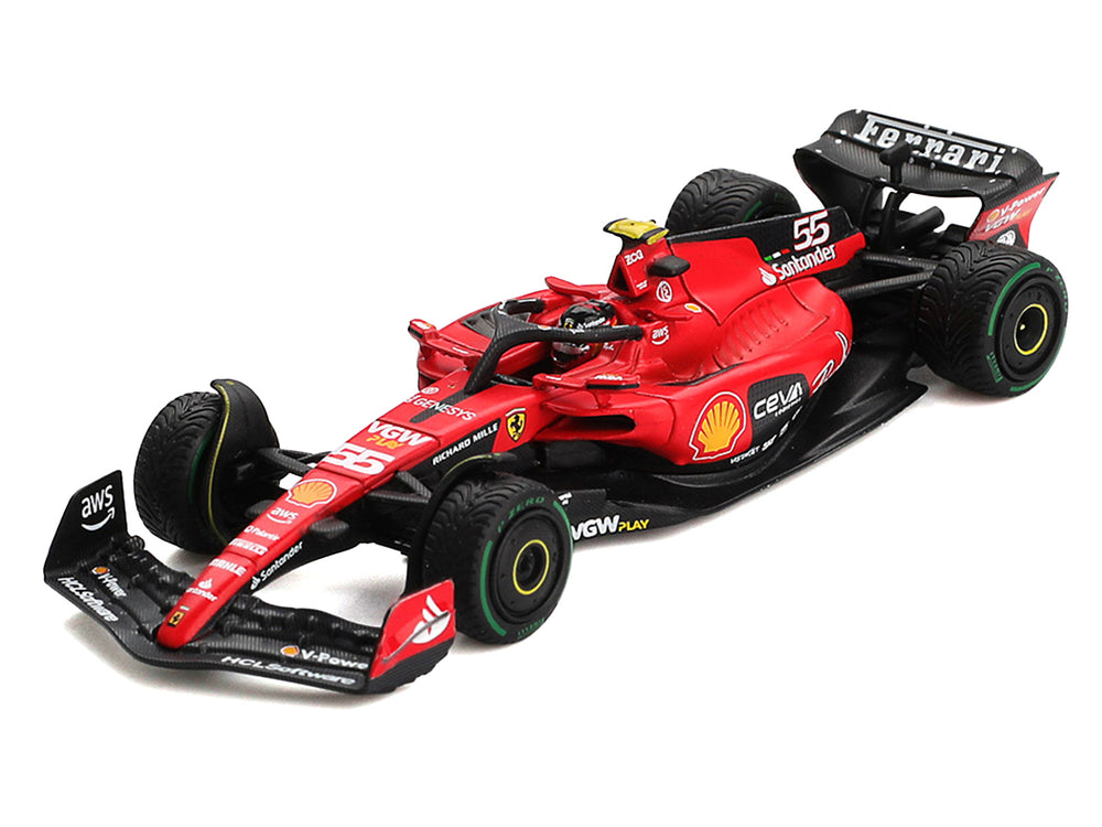 BBR - Ferrari SF-23 #55 Carlos Sainz Formula One F1 "Monaco GP" (2023) 1/64 Diecast Model Car by BBR Models