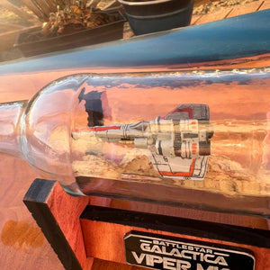 CCHobbyFun Battlestar Galactica Colonial Viper MK I Starship in a Bottle — Collectibles