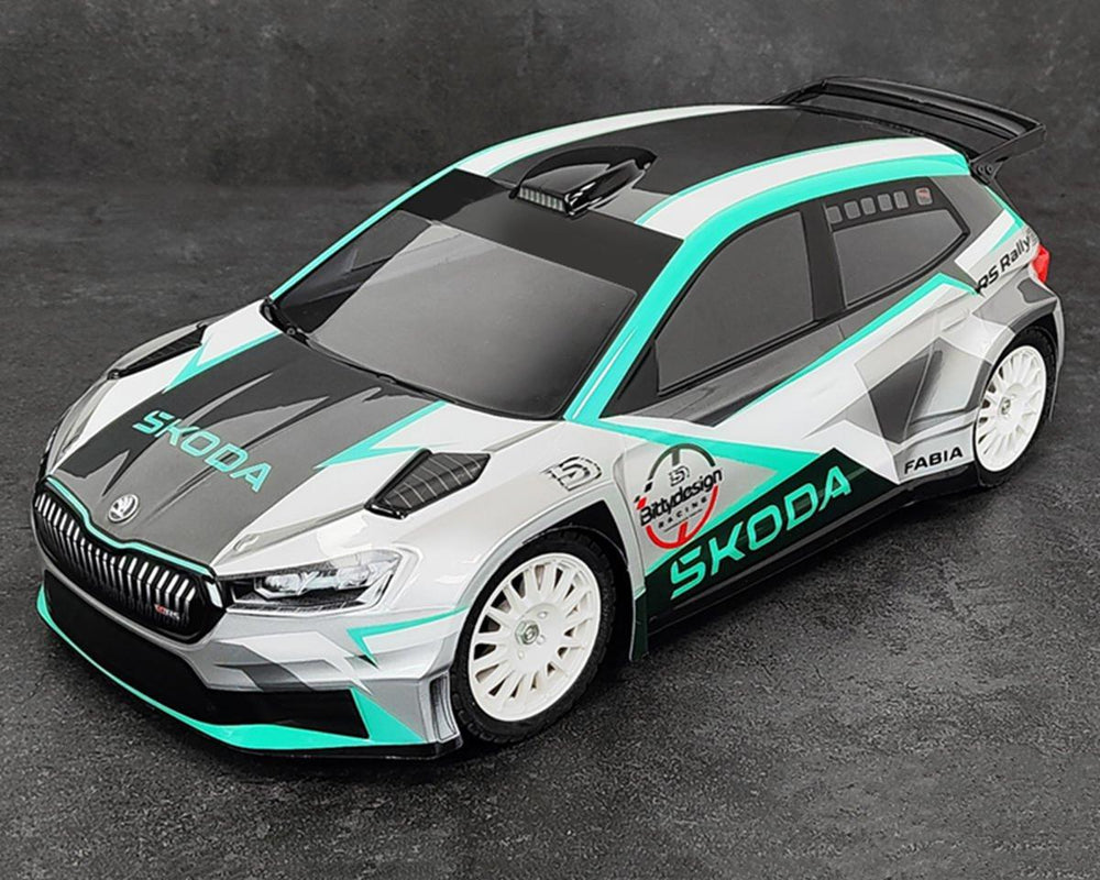 PowerHobby Bittydesign SKODA Fabia RS Rally2 1/10 Rally Body Clear 190mm (Hard/1.2mm)