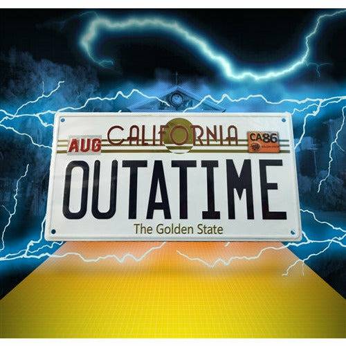 Back to the Future™ Back to the Future OUTATIME Tin Sign — Prop Replica