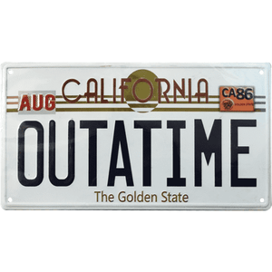 Back to the Future™ Back to the Future OUTATIME Tin Sign — Prop Replica