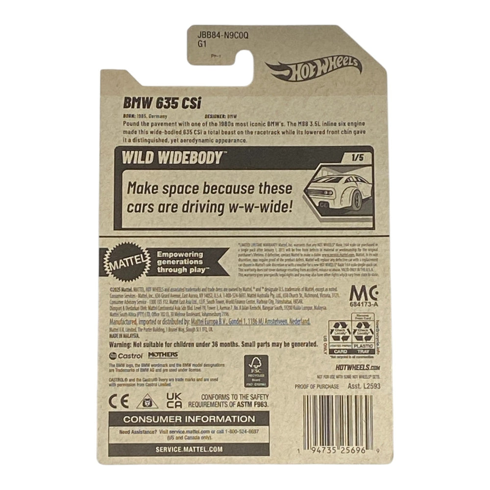 Hot Wheels BMW 635 CSi - Wild Widebody Series 1/5
