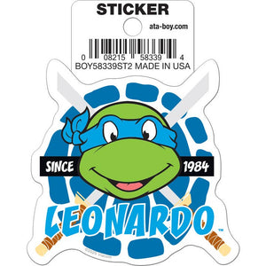 Little Shop of Magic Teenage Mutant Ninja Turtles: Leonardo Head Die Cut Vinyl Sticker - 3" — Toys and Collectible