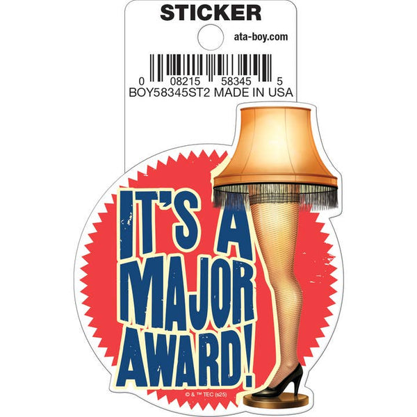 Little Shop of Magic Christmas Story: It's A Major Award Die Cut Vinyl Sticker - 3" — Toys and Collectible