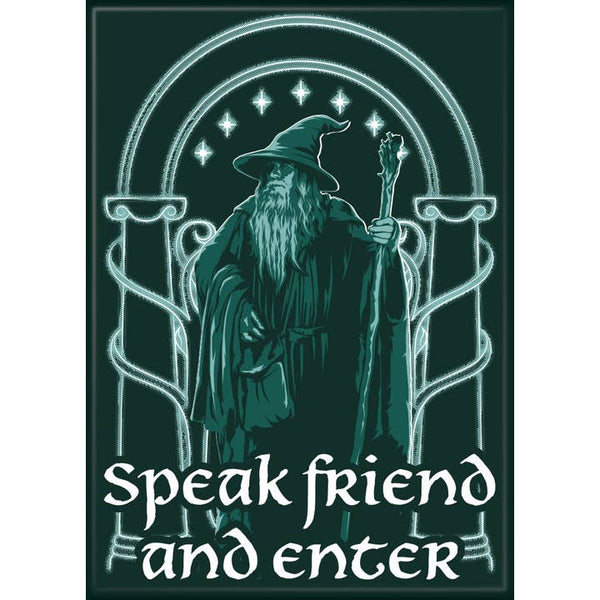 Little Shop of Magic Ata-Boy Magnets: Refrigerator Magnet - 2.5" x 3.5" - Lord of the Rings - Gandalf - Speak Friend and