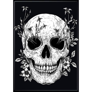 Little Shop of Magic Episodic Drawing: Floral Skull Magnet — Toys and Collectible