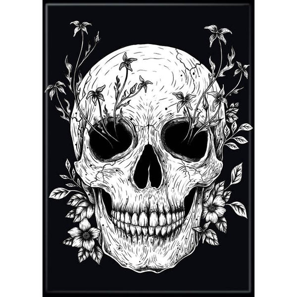 Little Shop of Magic Episodic Drawing: Floral Skull Magnet — Toys and Collectible