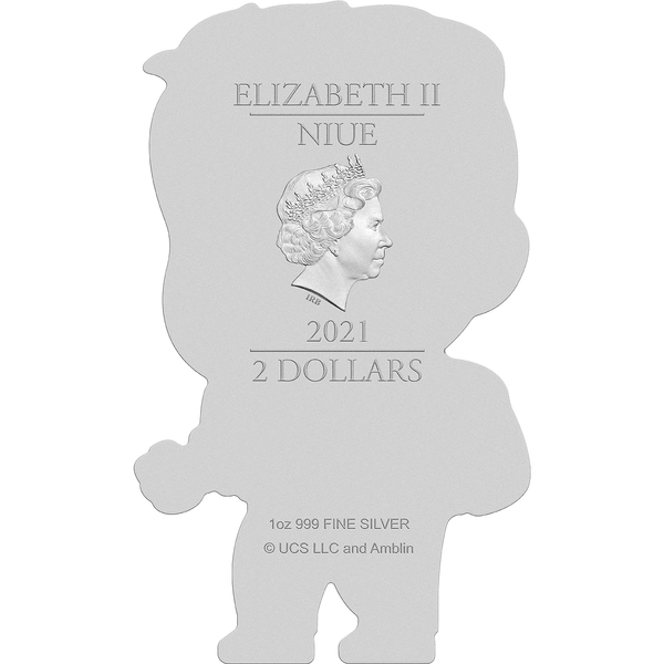 Back to the Future Limited Edition 2021 Biff Tannen shaped 1oz silver coin