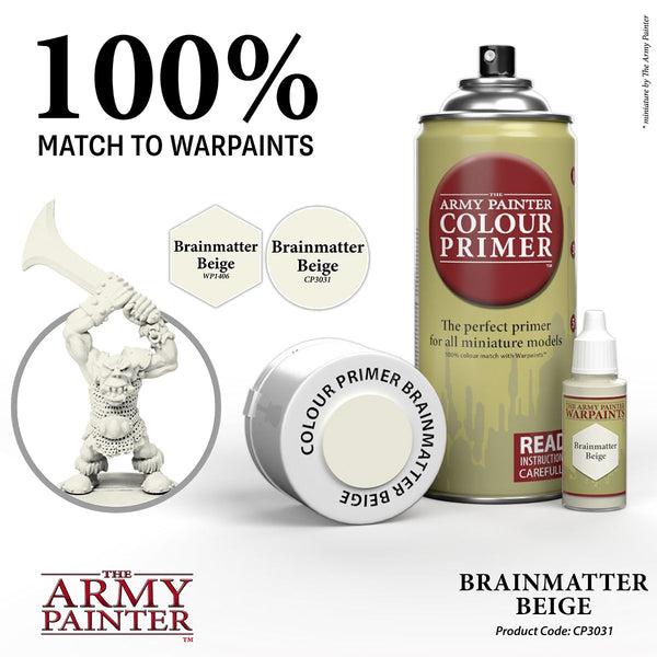 Army Painter Colour Primer: Brainmatter Beige - Echo Six Hobbies