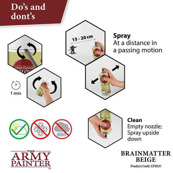 Army Painter Colour Primer: Brainmatter Beige - Echo Six Hobbies