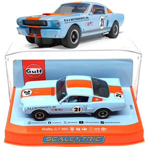 Scalextric C4570 Shelby Mustang GT350 Gulf 1/32 Slot Car DPR