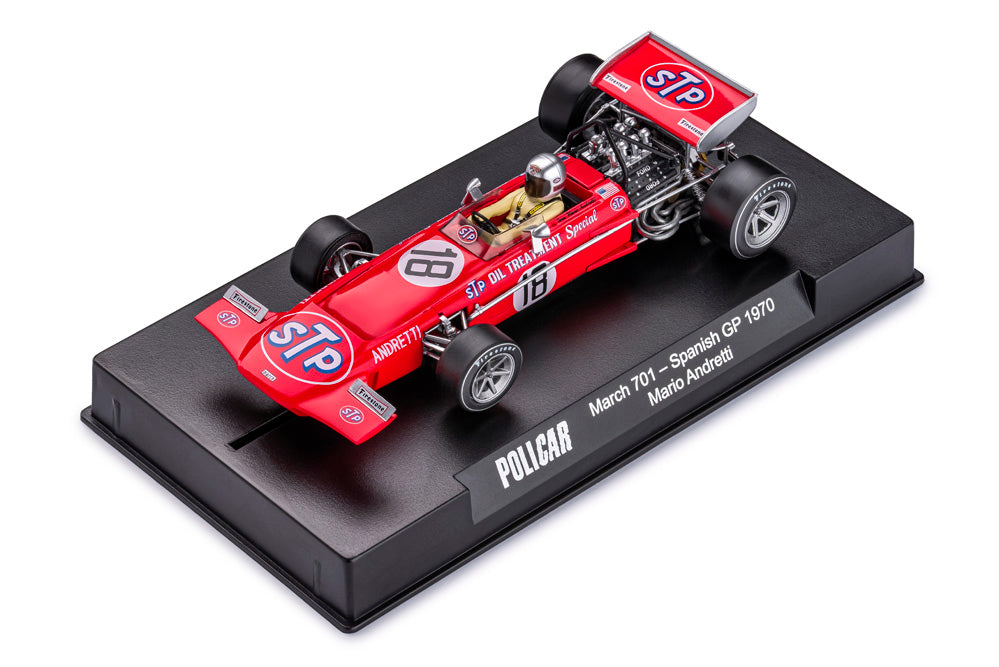 Policar March 701 Spanish GP 1970 Mario Andretti 1/32 Slot Car CAR04F STP