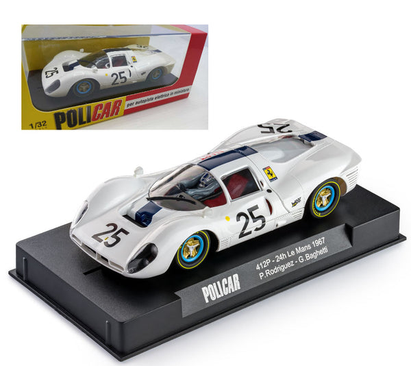 Policar Ferrari 412P Le Mans 1967 1/32 Slot Car CAR06D Pedro Rodriguez Slot.it