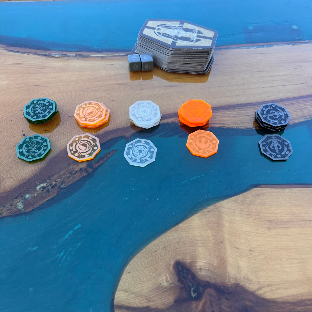 Custom Logo Sabacc Acrylic Credit Chips x14