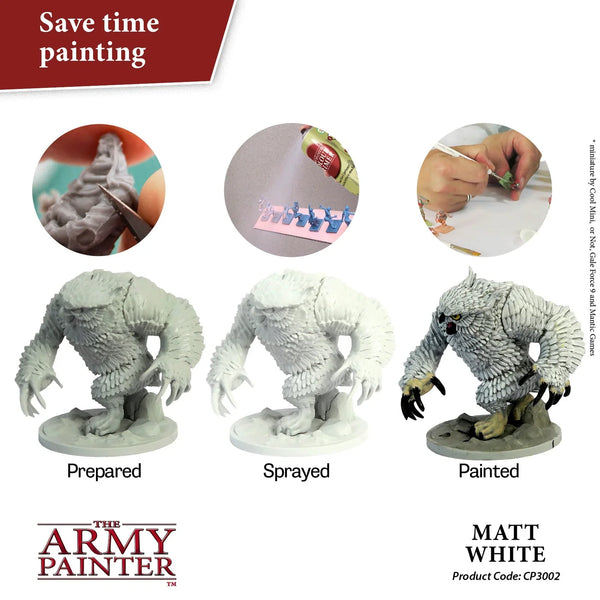 Army Painter Colour Primer: Matte White Undercoat - Echo Six Hobbies