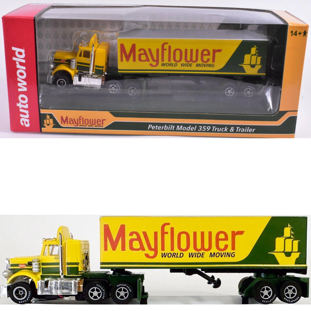 PowerHobby Auto World Exclusive Peterbilt 359 Truck Trailer Mayflower AFX HO slot car CP7984