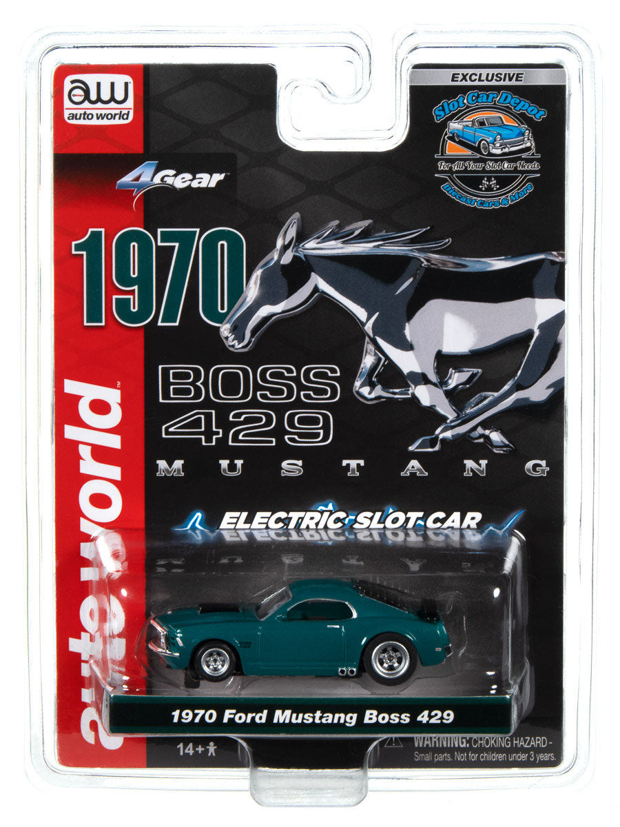 Auto World Exclusive 1970 Ford Mustang Boss 429 HO Slot Car for AFX