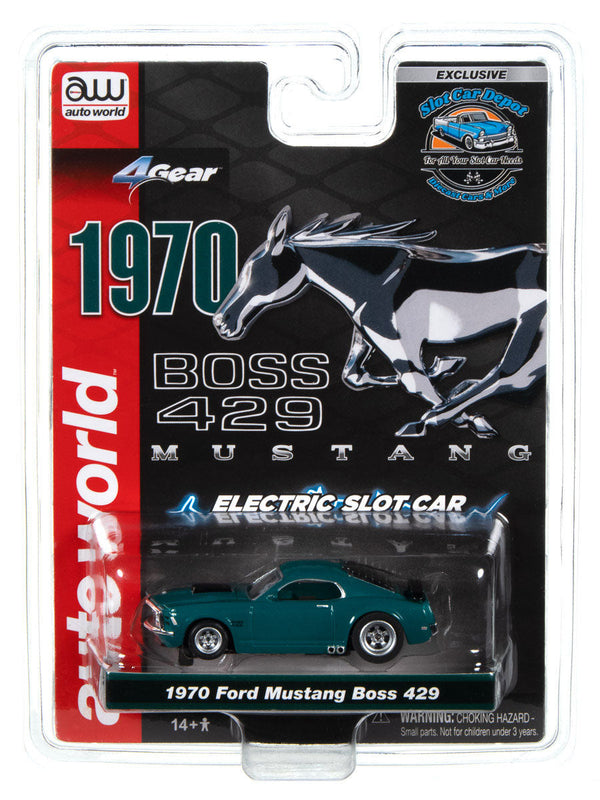 Auto World Exclusive 1970 Ford Mustang Boss 429 HO Slot Car for AFX