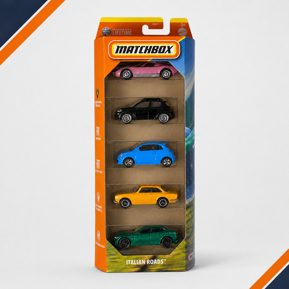 Matchbox Italian Roads 5 Pack Die-Cast Set