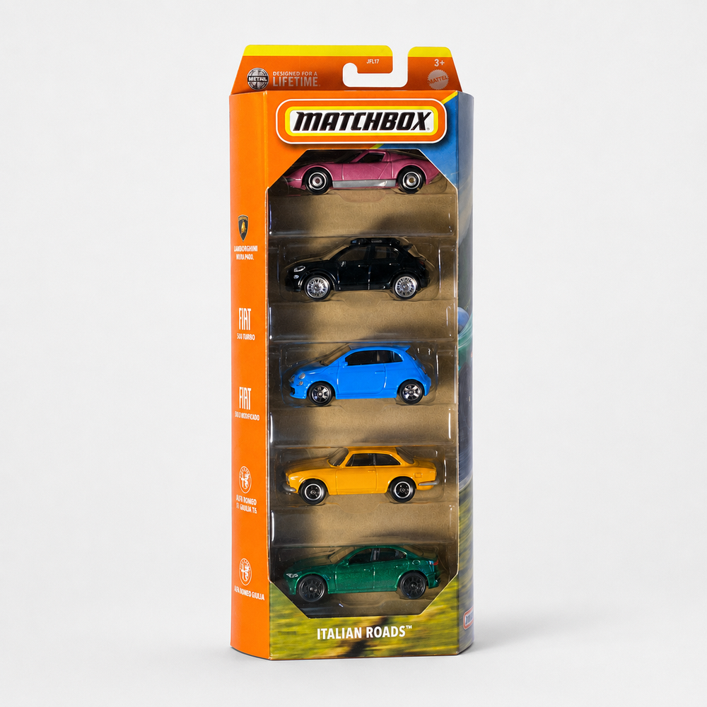 Matchbox Italian Roads 5 Pack Die-Cast Set