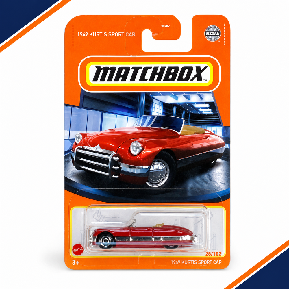 Matchbox 1949 Kurtis Sport Car Red 28/102 Die-Cast Convertible