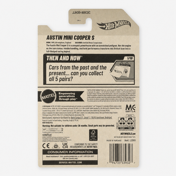 Hot Wheels Austin Mini Cooper S | Then and Now Series 1/10