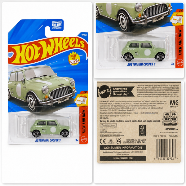Hot Wheels Austin Mini Cooper S | Then and Now Series 1/10