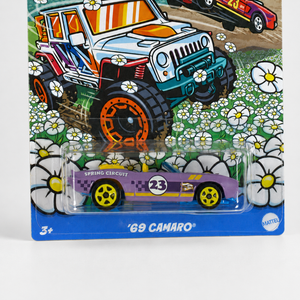 Hot Wheels ’69 Camaro Spring Circuit 2/5 Purple Die-Cast Car V1405
