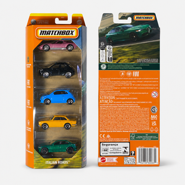 Matchbox Italian Roads 5 Pack Die-Cast Set
