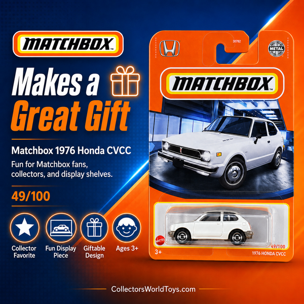 Matchbox 1976 Honda CVCC White 49/100 Die-Cast Collectible Car