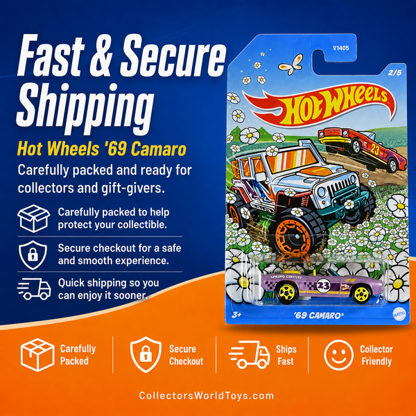 Hot Wheels ’69 Camaro Spring Circuit 2/5 Purple Die-Cast Car V1405
