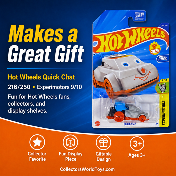 Hot Wheels Quick Chat Silver & Orange Experimotors 9/10 216/250 2025 Die-Cast Car