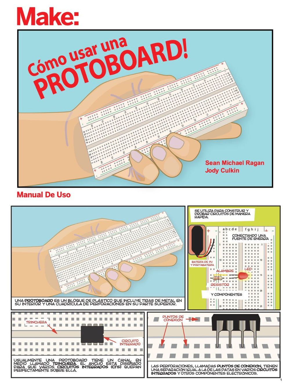 Maker Shed Make: Como usar una Protoboard! -En Espanol - PDF — Book