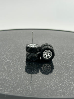 Rubber Wheels for Diecast Scale 1/64