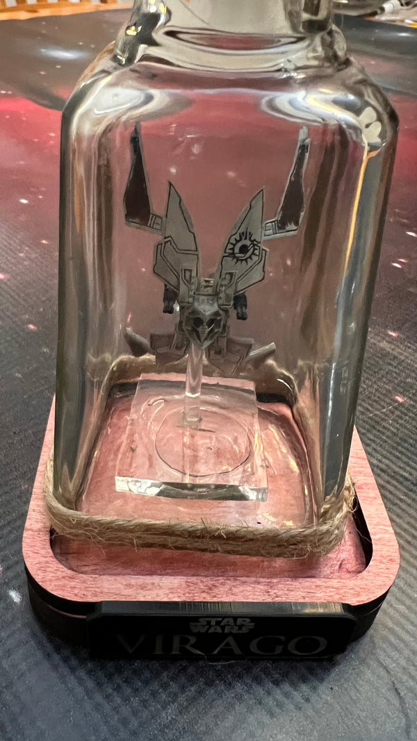 CCHobbyFun Star Wars Prince Xizor Virago Starship in Bottle