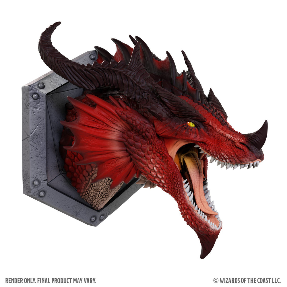 Little Shop of Magic D&D: Replicas of the Realms - Red Dragon 12" Trophy Plaque — RPG