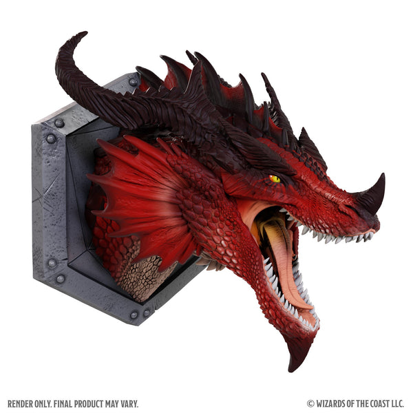 Little Shop of Magic D&D: Replicas of the Realms - Red Dragon 12" Trophy Plaque — RPG
