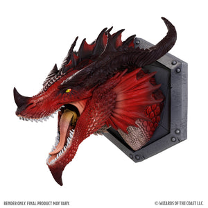 Little Shop of Magic D&D: Replicas of the Realms - Red Dragon 12" Trophy Plaque — RPG