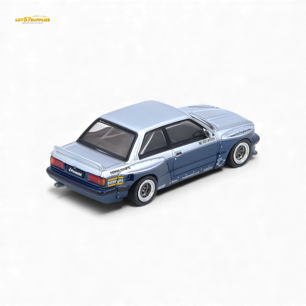 (Pre-Order) INNO64 Pandem E30 M3 Silver/Blue 1:64